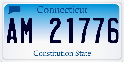 CT license plate AM21776