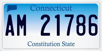 CT license plate AM21786