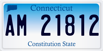 CT license plate AM21812