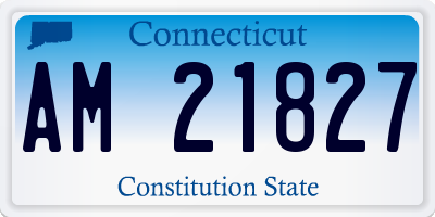 CT license plate AM21827