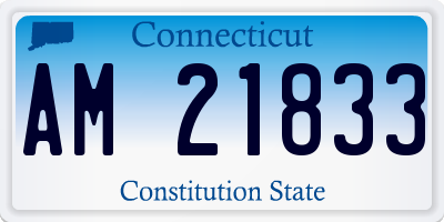 CT license plate AM21833