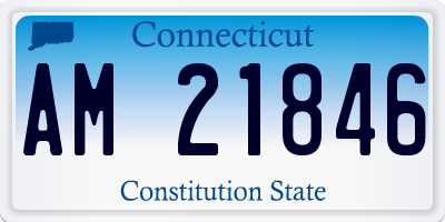 CT license plate AM21846