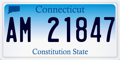 CT license plate AM21847