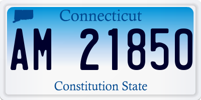 CT license plate AM21850