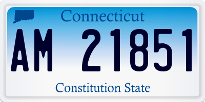 CT license plate AM21851