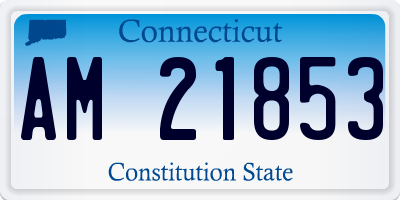 CT license plate AM21853