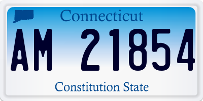 CT license plate AM21854