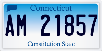 CT license plate AM21857