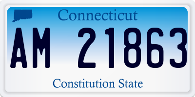 CT license plate AM21863