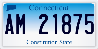 CT license plate AM21875