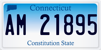 CT license plate AM21895