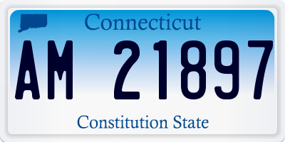 CT license plate AM21897