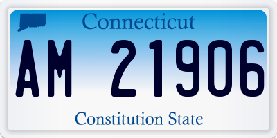 CT license plate AM21906