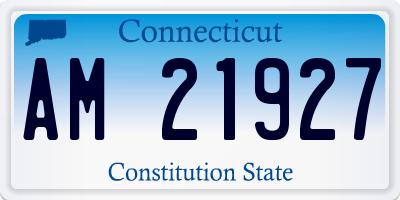 CT license plate AM21927