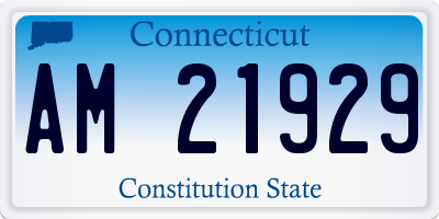 CT license plate AM21929