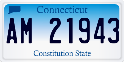CT license plate AM21943