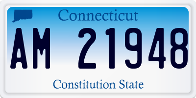 CT license plate AM21948