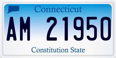 CT license plate AM21950