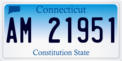 CT license plate AM21951