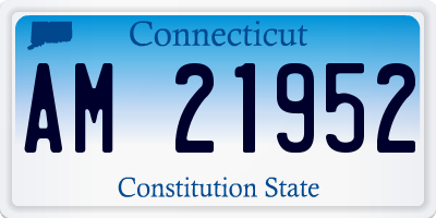 CT license plate AM21952