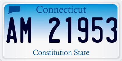 CT license plate AM21953