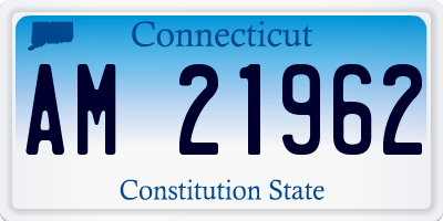 CT license plate AM21962