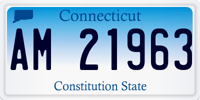 CT license plate AM21963