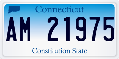 CT license plate AM21975