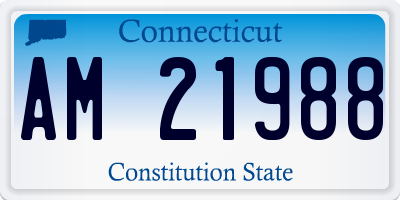 CT license plate AM21988