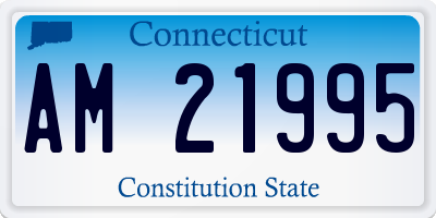 CT license plate AM21995