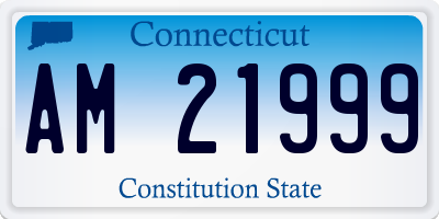 CT license plate AM21999