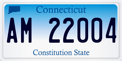 CT license plate AM22004