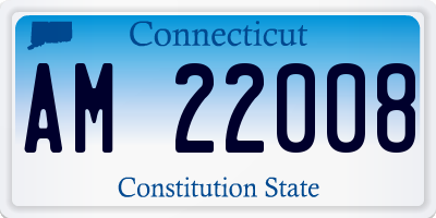 CT license plate AM22008