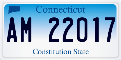 CT license plate AM22017
