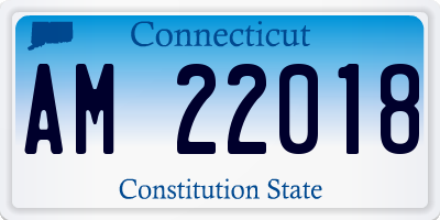 CT license plate AM22018