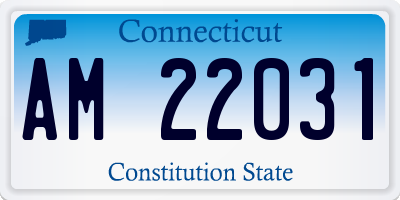 CT license plate AM22031