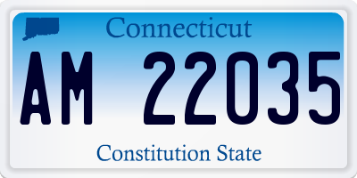 CT license plate AM22035