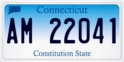 CT license plate AM22041