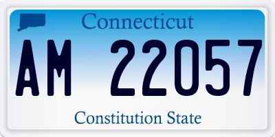 CT license plate AM22057
