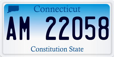 CT license plate AM22058