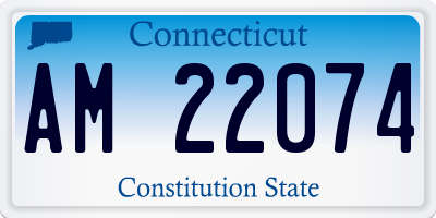 CT license plate AM22074