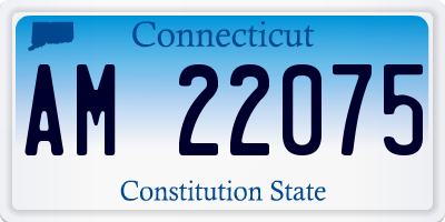 CT license plate AM22075