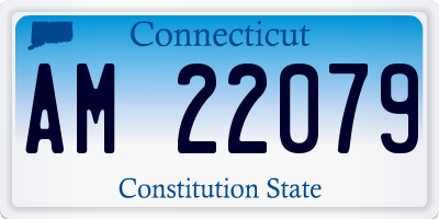 CT license plate AM22079