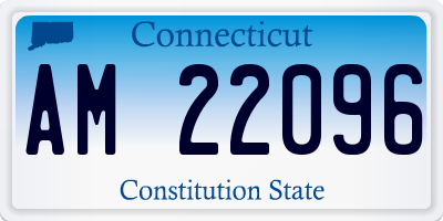 CT license plate AM22096