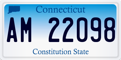 CT license plate AM22098