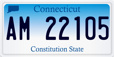 CT license plate AM22105