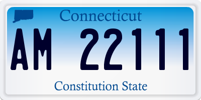 CT license plate AM22111