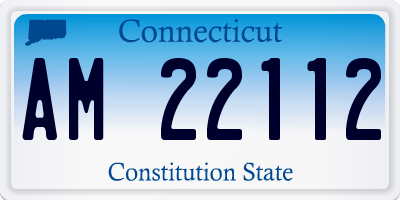 CT license plate AM22112
