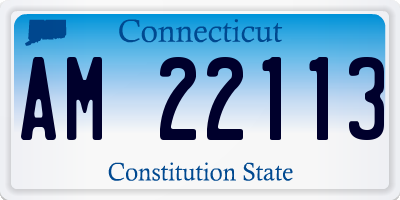 CT license plate AM22113