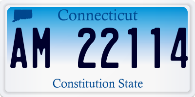 CT license plate AM22114
